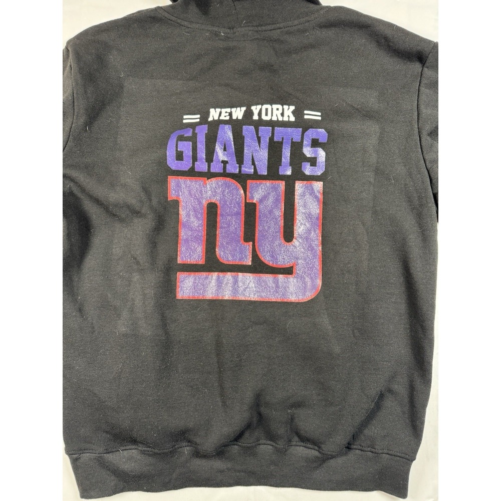 New York Giants Pullover Hoodie Black Mens XL NY‎ Logo NFL Football Sweatshirt - Picture 4 of 5